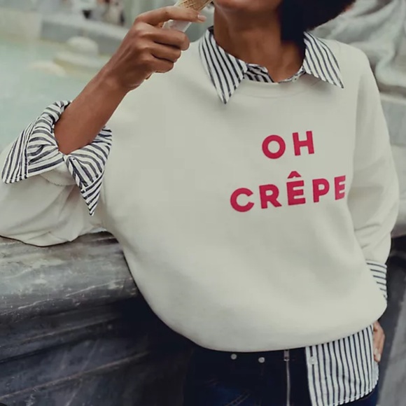 Maeve Tops - Anthropologie Maeve x Jordan Nickson Oh Crepe Crewneck Sweatshirt